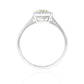 イエローダイヤモンドリング クッション 0.91ct SI1 裏画像
