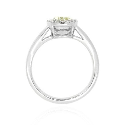 イエローダイヤモンドリング オーバル 1.35ct VS1 裏画像