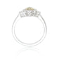 イエローダイヤモンドリング ペア 0.899ct VS2 裏画像
