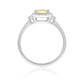 イエローダイヤモンドリング ラディアント 0.68ct VS1 裏画像