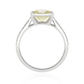 イエローダイヤモンドリング トリリアント 2.174ct SI1 裏画像