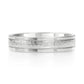 PT950 Hammered Men's Ring - 0.01ct