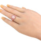 18KPG Pink Sapphire Baguette-cut Diamond Ring