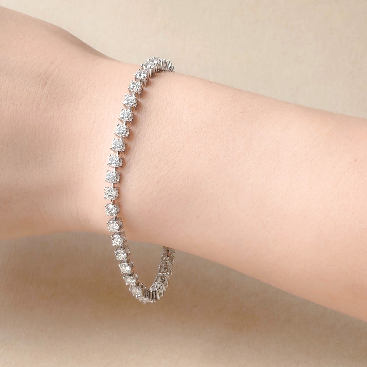 18K ダイヤモンドテニスブレスレット 5.1ct