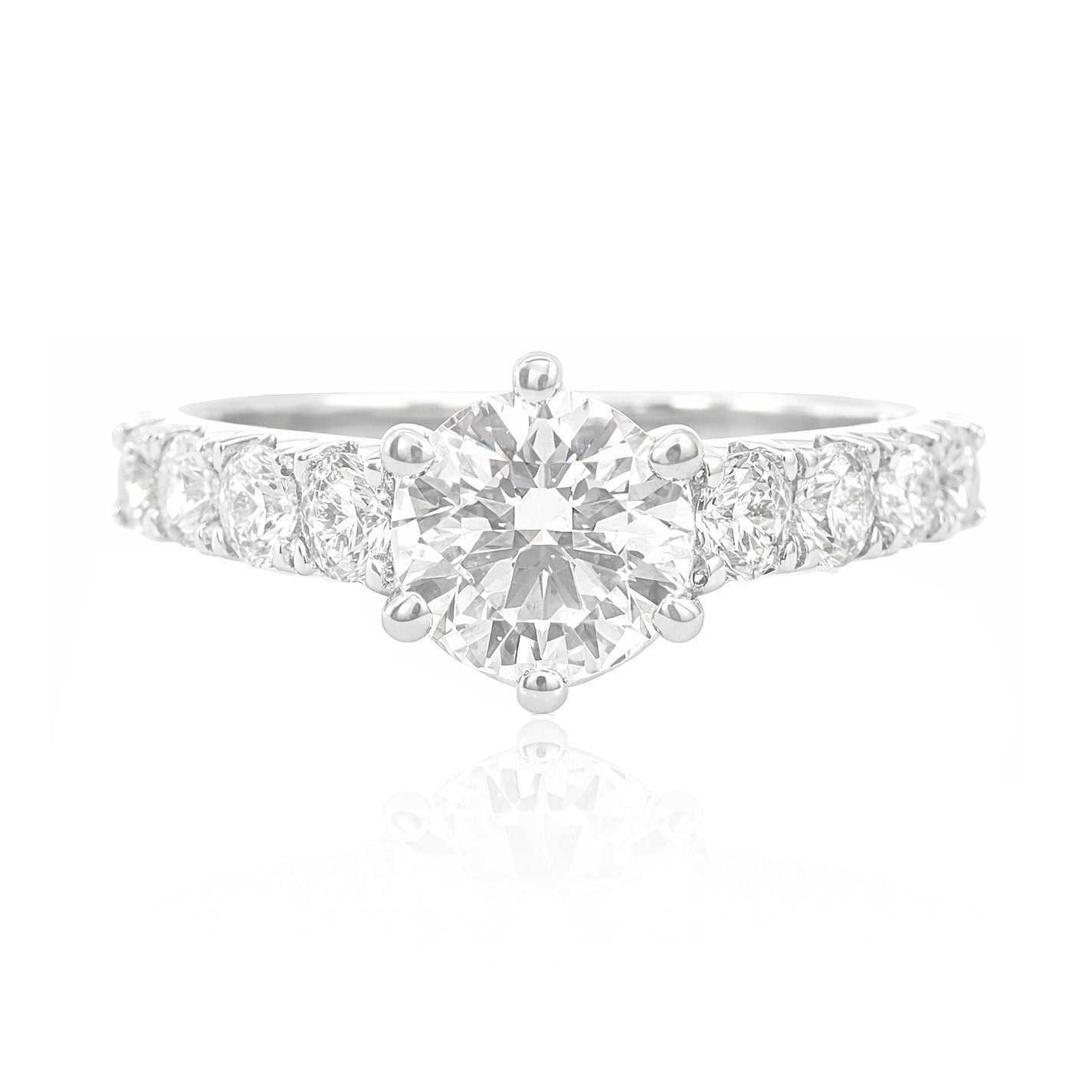 18K 無色D ダイヤモンドリング 1.168ct ラウンド