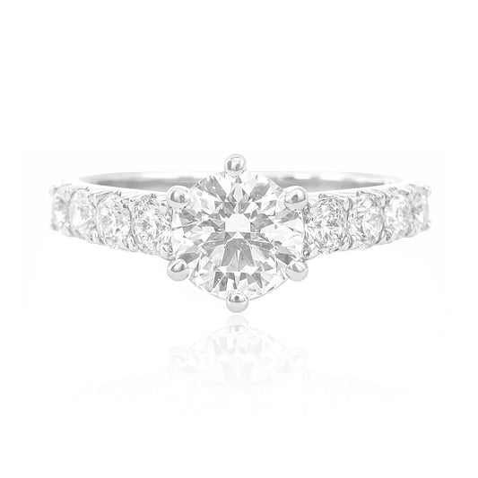 18K 無色D ダイヤモンドリング 1.168ct ラウンド