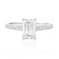 18K E無色 ダイヤモンドリング 1.256ct エメラルドカット