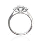 18K 無色E ダイヤモンドリング 1.237ct エメラルドカット