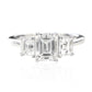 18K 無色E ダイヤモンドリング 1.237ct エメラルドカット