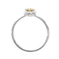 18K イエローダイヤモンドリング 0.574ct ペアカット