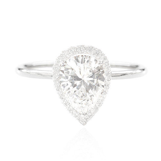 18K 無色ダイヤモンドリング 0.868ct VVS2 ペア