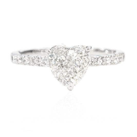 Heart Near Colorless Diamond Ring - 0.726ct