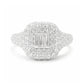 18K Baguette&Round-cut Near Colorless Diamond Ring - 1.68ct