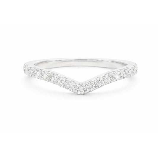 18K V Line Diamond Ring - 0.49ct
