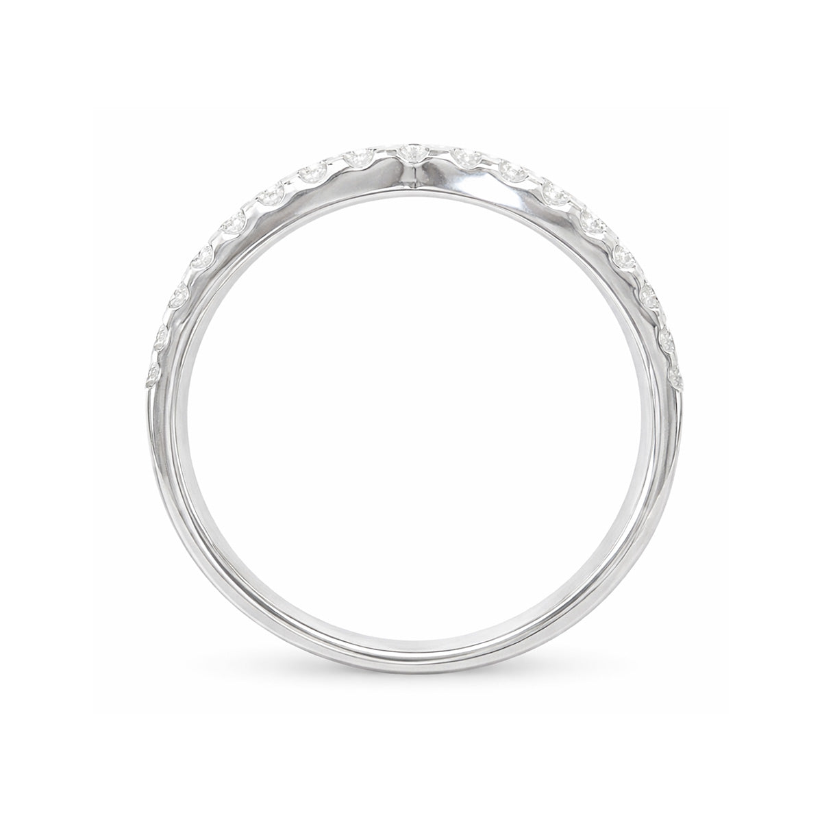 18K V字ライン ダイヤモンドリング 0.49ct