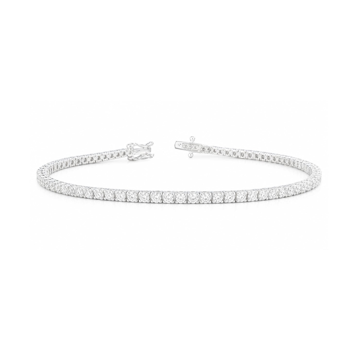 天然ダイヤモンドテニスブレスレット - 2.130ct