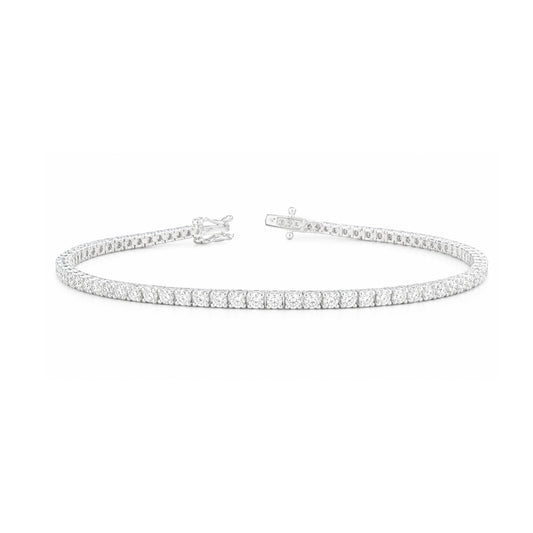 天然ダイヤモンドテニスブレスレット - 2.130ct