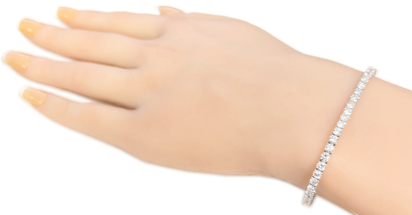 18K Diamond Tennis Bracelet 18cm - 6.27ct