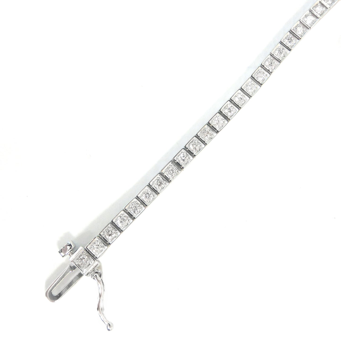 18K 天然ダイヤモンドテニスブレスレット 1.06ct