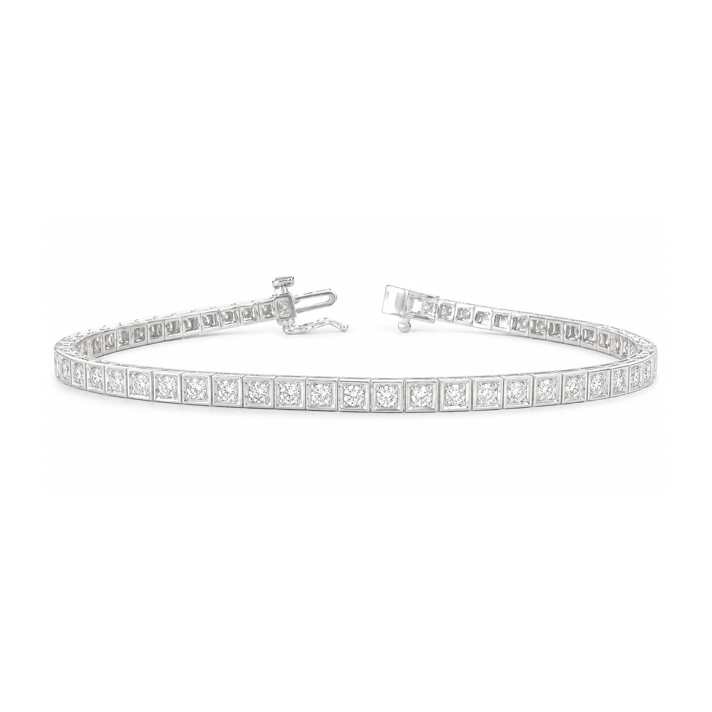 18K 天然ダイヤモンドテニスブレスレット 1.06ct