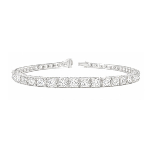 18K Natural Diamond Tennis Bracelet