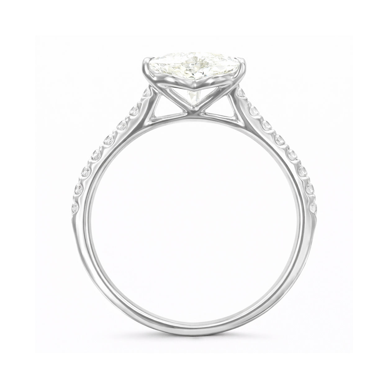 18K ほぼ無色ダイヤモンドリング 1.864ct SI2 ハート