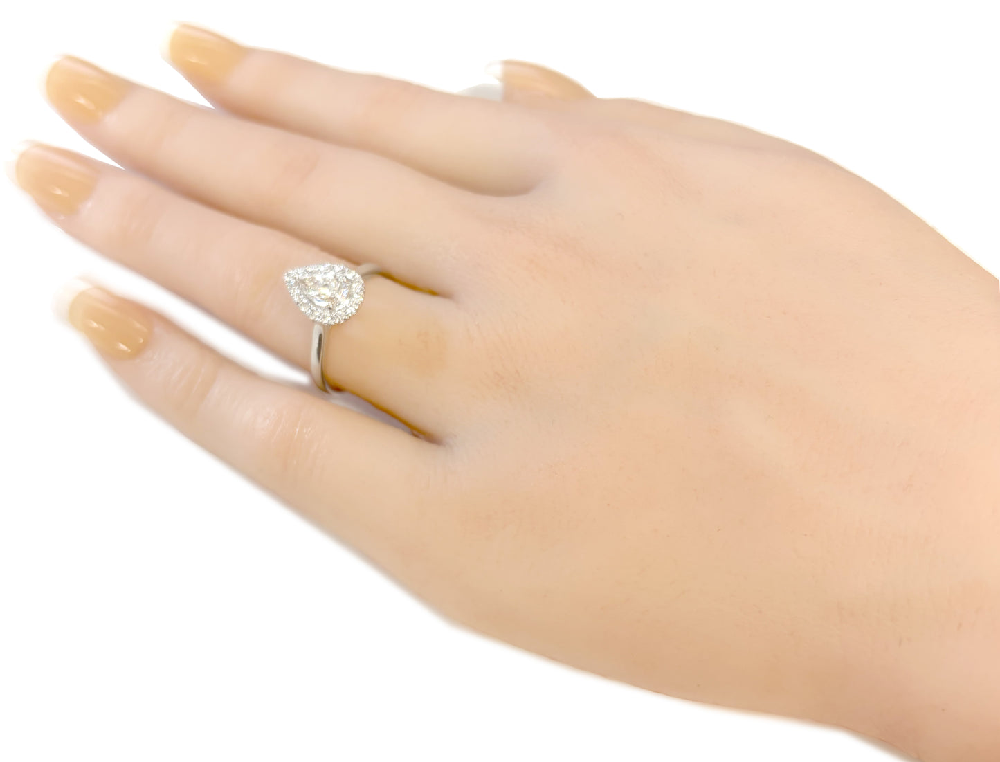 18K 無色Fダイヤモンドリング 0.96ct VS1 ペア