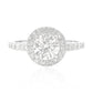 18K Round-cut Colorless Diamond Ring - 1.303ct