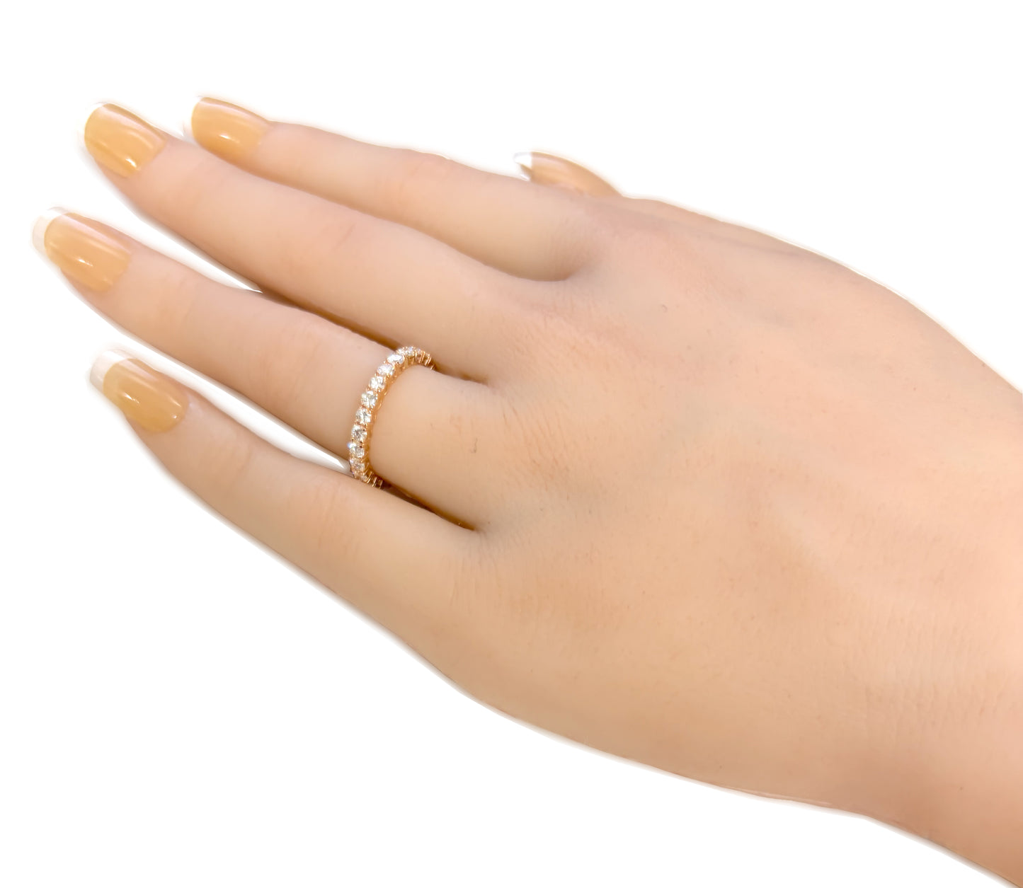 18KPG Round-Cut Diamond Eternity Ring - 1.12ct