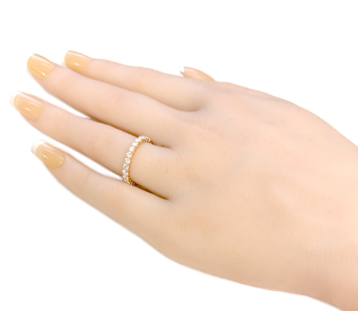 18KPG ラウンドダイヤモンド エタニティリング 1.12ct