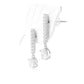 18K Colorless Oval Diamond Drop Earrings - 0.627ct