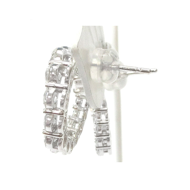 18K ダイヤモンドイヤリング フープ - 2.18ct