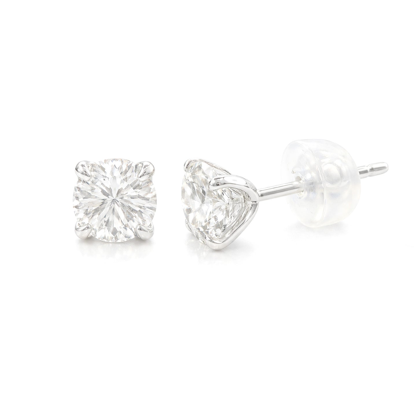 18K ダイヤモンドイヤリング ラウンド 1.088ct