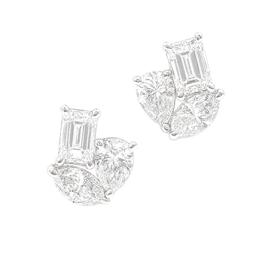 18K Diamond Earrings - 1.59ct