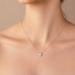 18K ほぼ無色 ラウンド天然ダイヤモンド ペンダントネックレス - 0.713ct