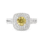 18K Round-cut Fancy Deep Yellow Diamond Ring - 0.501ct