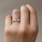 18K 無色 ダイヤモンドリング 1.42ct 9石 ラウンドカット