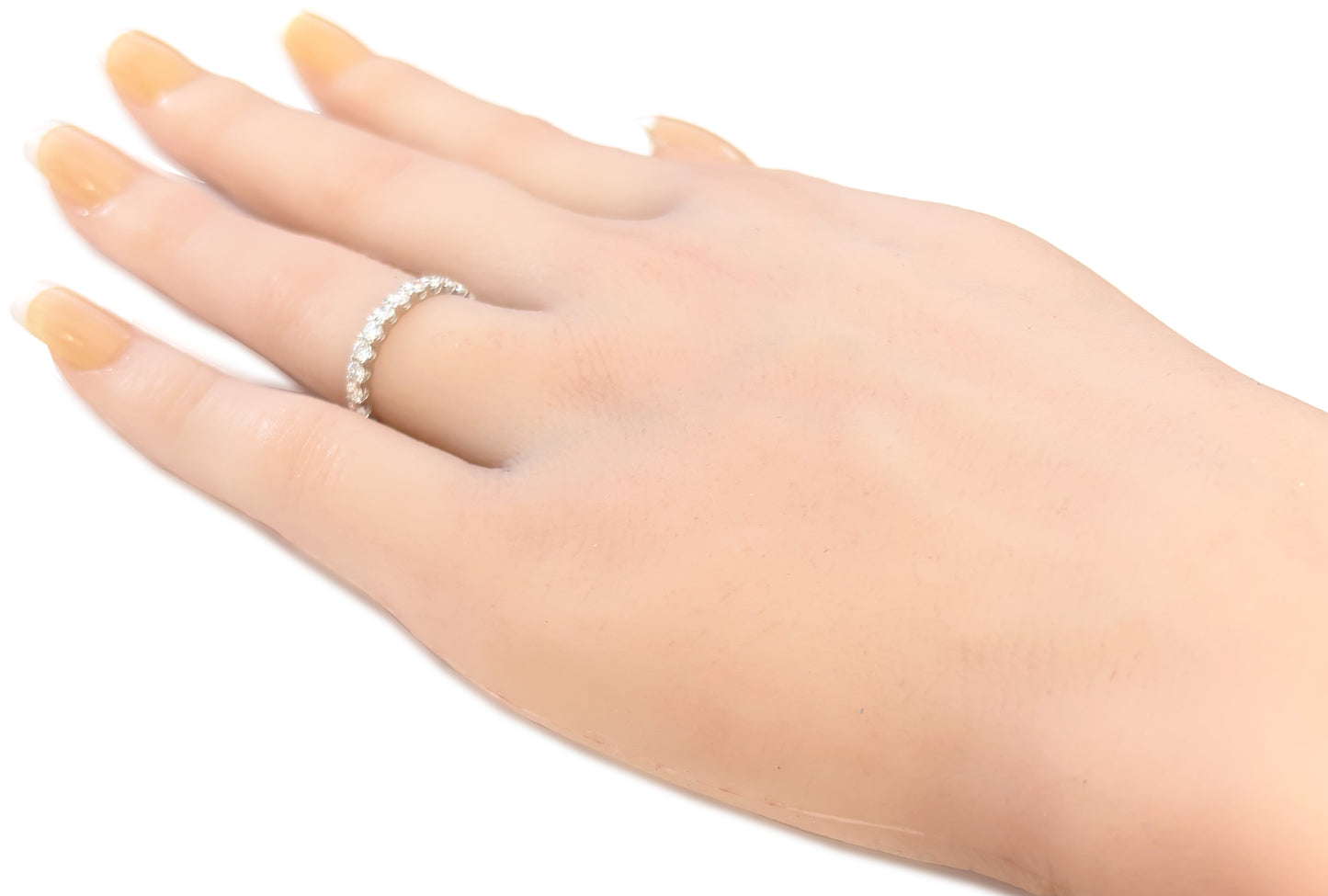 18K 無色 ラウンドダイヤモンド エタニティリング 1.23ct