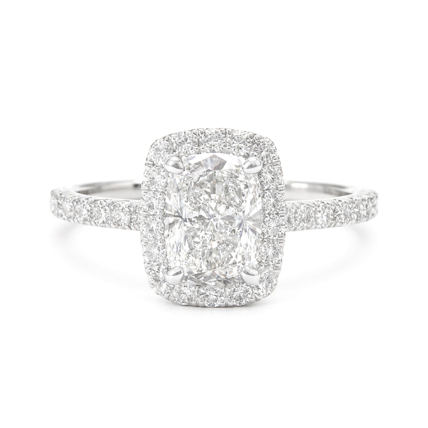 18K Cushion-cut Colorless Diamond Ring - 1.31ct
