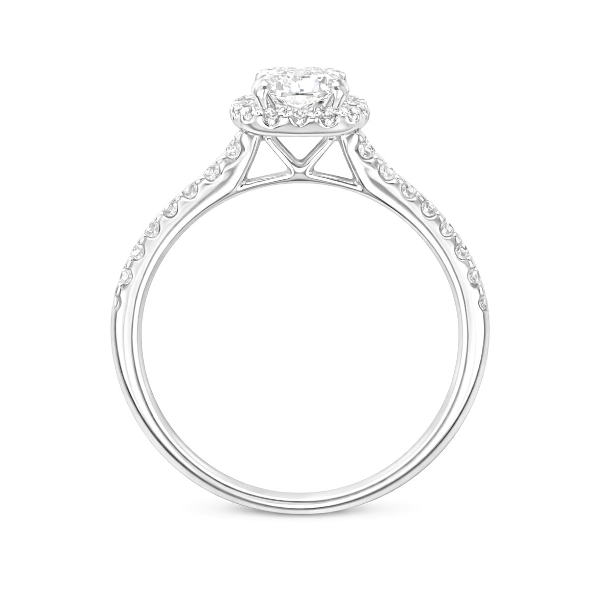 18K Cushion-cut Colorless Diamond Ring - 1.31ct