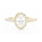 18K Oval-cut Colorless Diamond Ring - 0.835ct