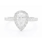 18K Pear-cut Colorless Diamond Ring - 1.547ct