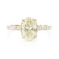 18K Oval-cut Very Light Yellow Diamond Ring - 1.787ct