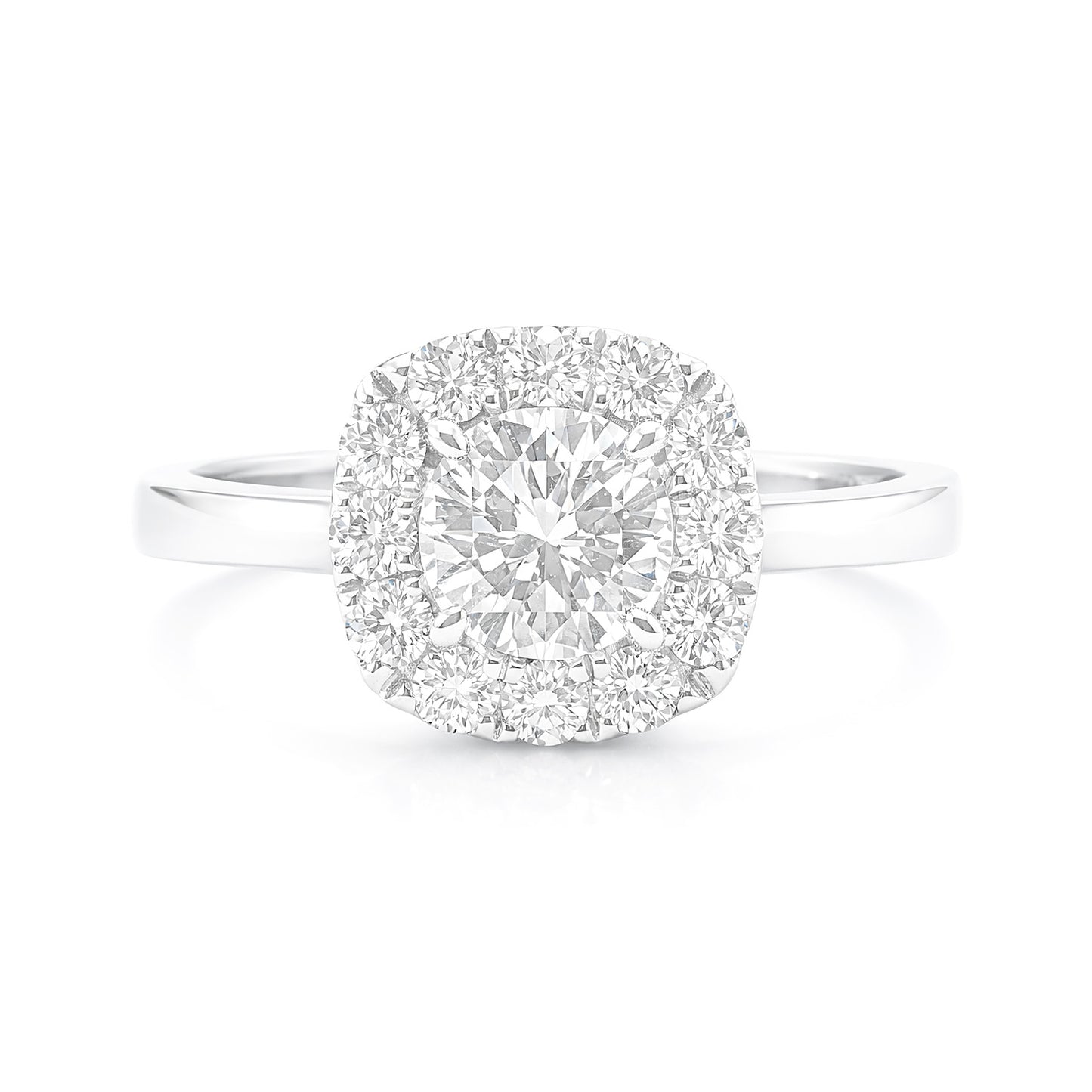 18K Near Colorless Diamond Ring Round-cut - 1.087ct