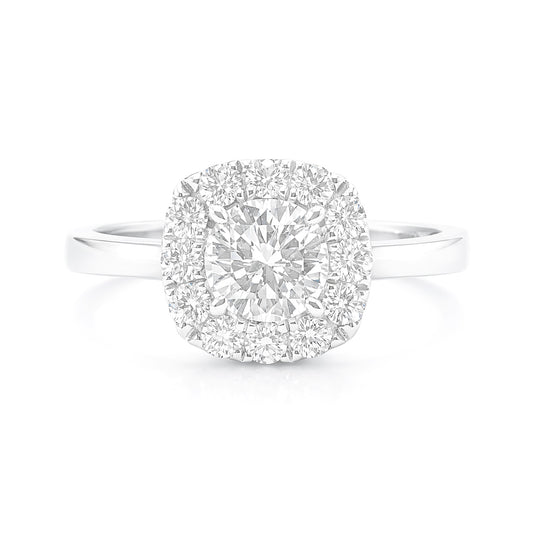18K Near Colorless Diamond Ring Round-cut - 1.087ct