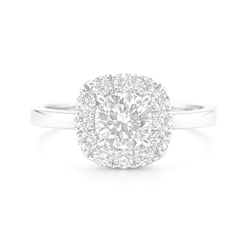 18K Near Colorless Diamond Ring Round-cut - 1.087ct