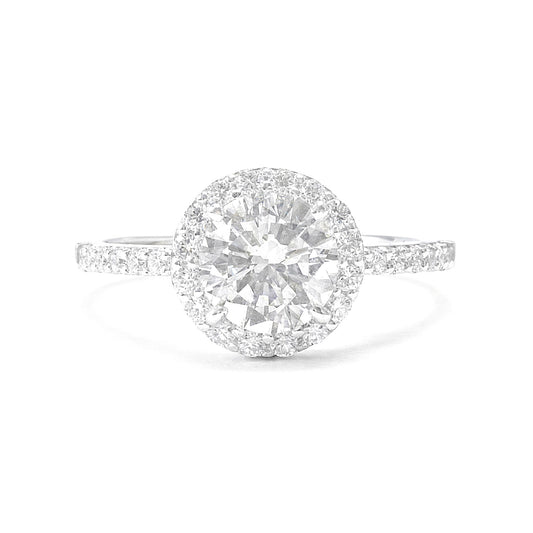 18K Colorless Diamond Ring Round-cut - 1.196ct