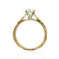 18K Faint Yellow Diamond Ring Round-cut - 1.017ct