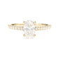 18KYG Colorless Diamond Ring Cushion-cut - 0.635ct