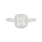 18K Colorless Cushion-cut Diamond Ring - 0.844ct
